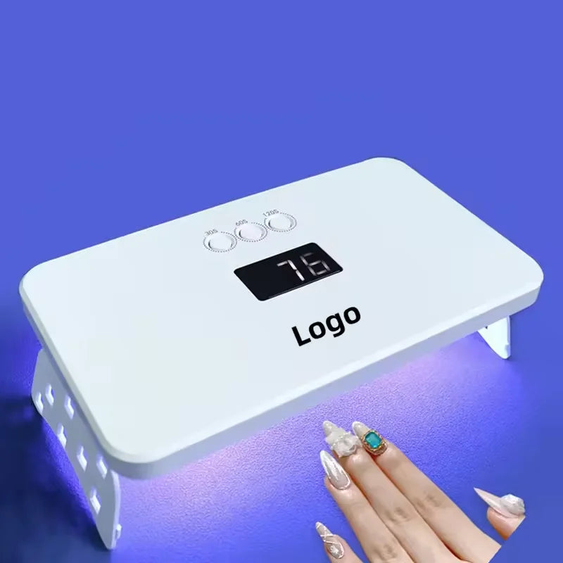 Salon-grade UV LED Nail Lamp 36W/48W Foldable Gel Polish Curing Light with 365nm+405nm Wavelengths for Hands & Feet Nail Artists