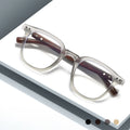 Ultra-Light Slim TR90 Retro Wood Grain Women's Eyeglasses Large Frame Black Glasses Anti-Blue Light Radiation Fashionable Style
