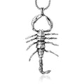 High Polished Delicate Fashion Design Jewelry Silver Scorpion Stainless Steel Pendant Scorpion Necklace for Men Husband Gift
