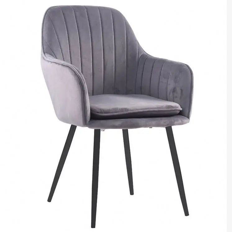 Wholesale Modern Gold Metal Leg Dining Room Chair Home Furniture with Velvet Fabric in Pink Color Features Arm Rest