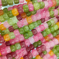 DS Factory Wholesale Colorful  6x8m  Tube Glass Beads  Diy Bracelet Necklace Jewelry Imitation Agate Bead