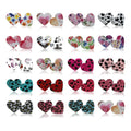 New Arrival SYBBeads DIY Heart Print Food Grade Silicone Beads Love Shape Loose Focal Beads Baby Teething Valentine's Day Pens