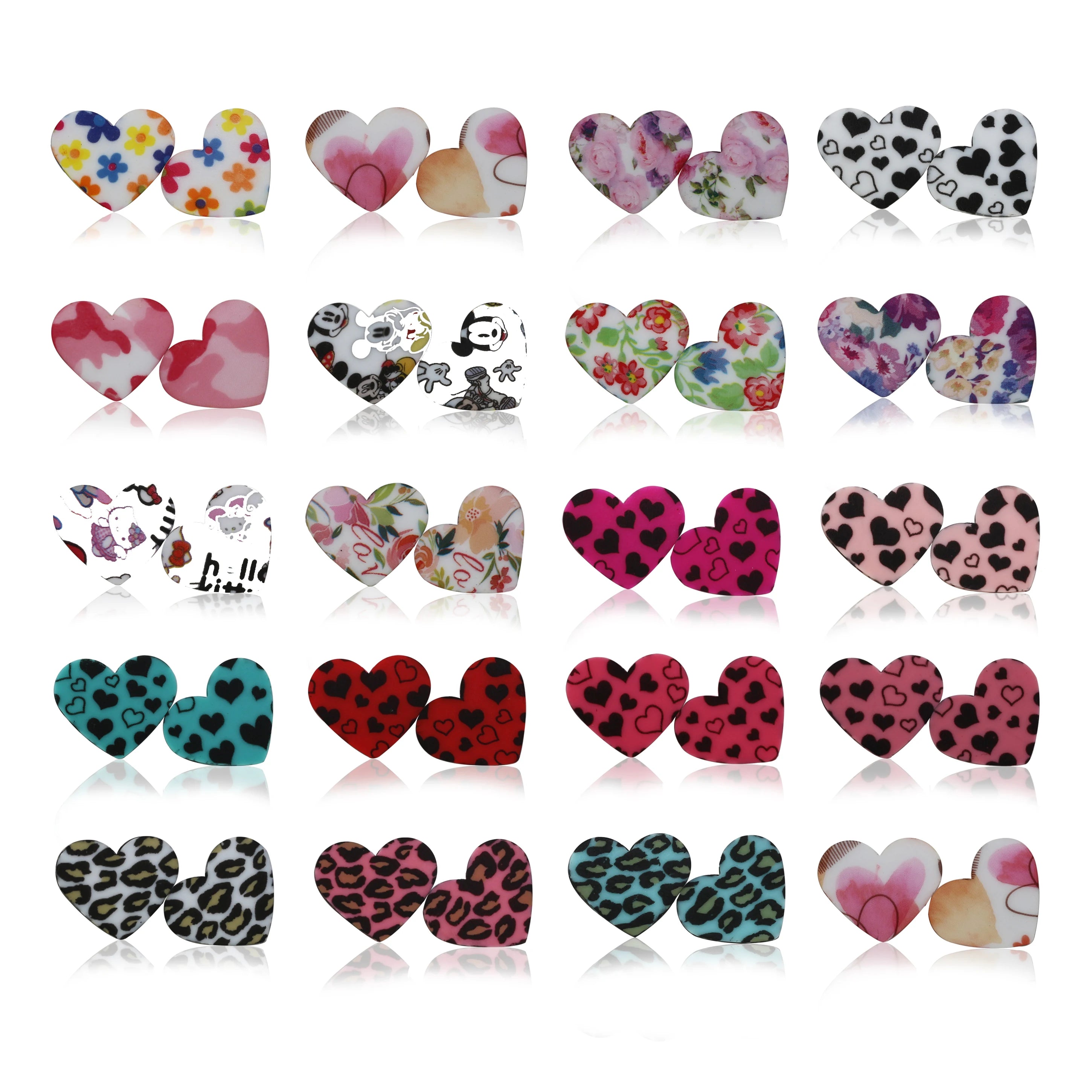New Arrival SYBBeads DIY Heart Print Food Grade Silicone Beads Love Shape Loose Focal Beads Baby Teething Valentine's Day Pens
