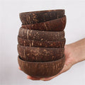 Originated Coconut Shell Bowls with Beech Wood Handle Sustainable Home Decoration for Birthday Parties or Camping MegaBDM