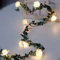 LED Rose Flower Fairy String Battery Lights Outdoor Indoor Garden Courtyard Holiday Party Decoration