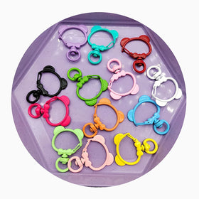Strawberry Bear Crown Shape Lobster Clasp Swifts Keychain Spring Clasps for Diy Keyring Jewelry Making Accessories