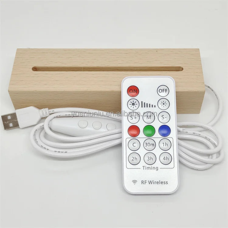 Australian Style 2700K Soft Warm White LED Night Light Stand Minimalist Design Oval Wood Light Base Living Room Middle USB