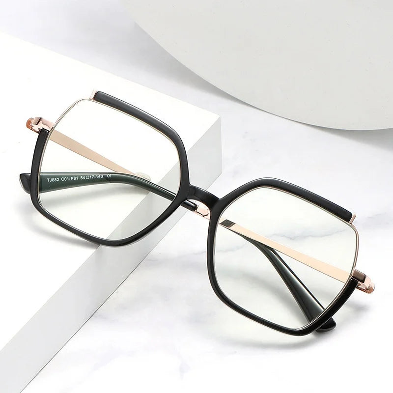 Best Eyeglasses Women Myopia Glasses Men 2023 Cat Eye Bold Eyeglasses Square Metal Gaming Glasses Anti Blue Light Blocking