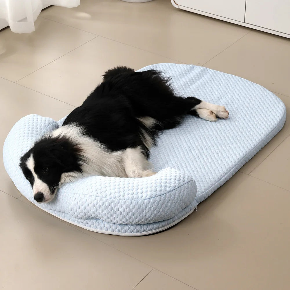 Multiple Sizes Summer Cool Pet Mat for Dogs Cats Breathable Solid Color Dog Kennel Sofa Bed Four Seasons Pet Dog Mat