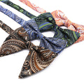 Processing Custom Men's 100% Polyester Pointed Bow Tie with 8 Colors As Photos and Giftbox Packaging