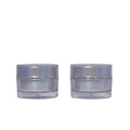 In Stock Luxury 10g Round Clear Plastic Acrylic Silver Empty Packaging for Eye Cream and Face Mask Lip Balm with Lid