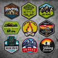 Outdoor Hiking Camping Campfire Eco-Friendly Canvas Fabric Resin Embroidered Patches Badge for Hats