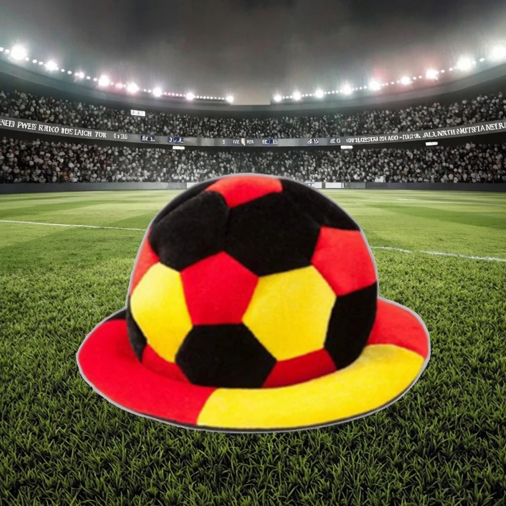 2025 Football Fans Romance Style Soft Polyester Letterpress Printed Velvet Hat Cheering Props Adult Party Supplies Carnival