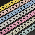 17*23mm Transparent Acrylic Jelly Color Plastic Single Link Chain