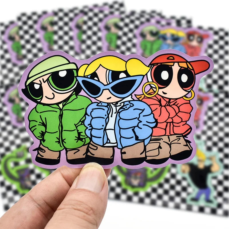 Pantone Custom Vibrant Color Cartoon Decorative Stickers Waterproof PVC Vinyl Kiss Cut Sticker Sheets