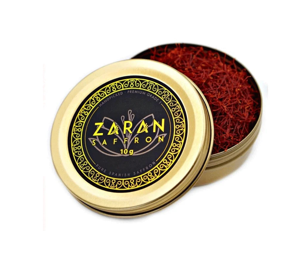Custom Printed Food Grade Gold Empty Metal Spice Boxes Round Packaging Saffron Tin Box