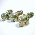 HZ 2 inch elephant agate crystal semi-precious stone carving elephant pyrite stone animal ornaments crafts elephant carving