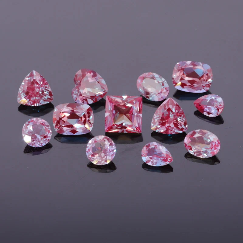 Instagram Prevalent Alexandrite Loose Color Change Gemstone Lab Grown Purple Synthetic Sapphire Gems