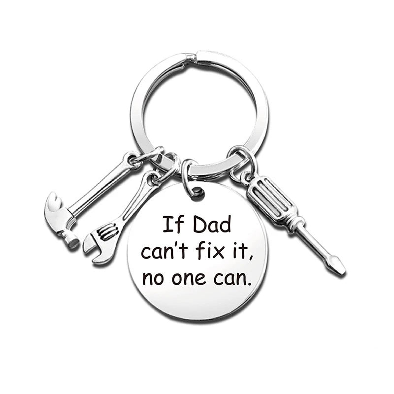 SC Hot Selling 2022 Father's Day Gift Keychain Fix Tool Hammer Screwdriver Wrench Pendant Metal Keychain Daddy Keychain Gifts