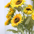 Cross Border Hot Sale Artificial 3 Sunflower Flowers for Living Room Decor Flowers