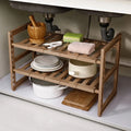 Adjustable Microwave Oven Shelf Detachable Rack Kitchen Under the Sink Shelves Double Layer Bowls Holder Home Storage Rack