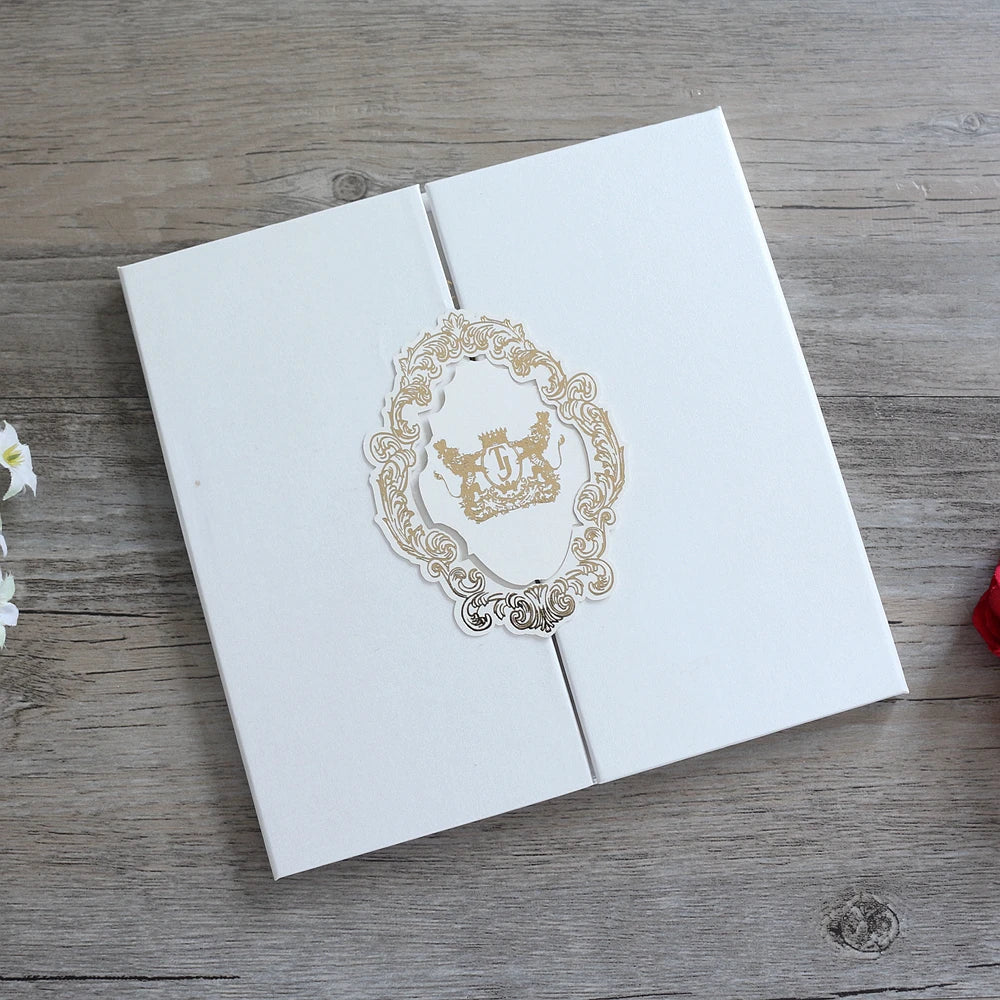 Spanish Most Beautiful Acrylic Wedding Invitations with Save the Date Card