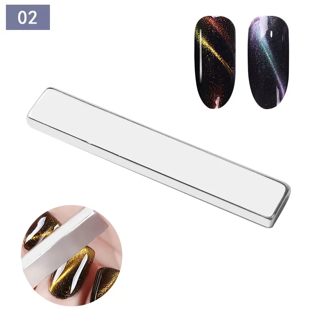 Sales UV Gel Nail Polish 3d Cat Eye Magnet Double Black Head Plastic Magnetic Nails Manufactured