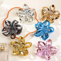 QIYUE 7.5cm Hollow Out Frangipani Hair Clips Metallic Color Hair Clips Women's Hair Accessories