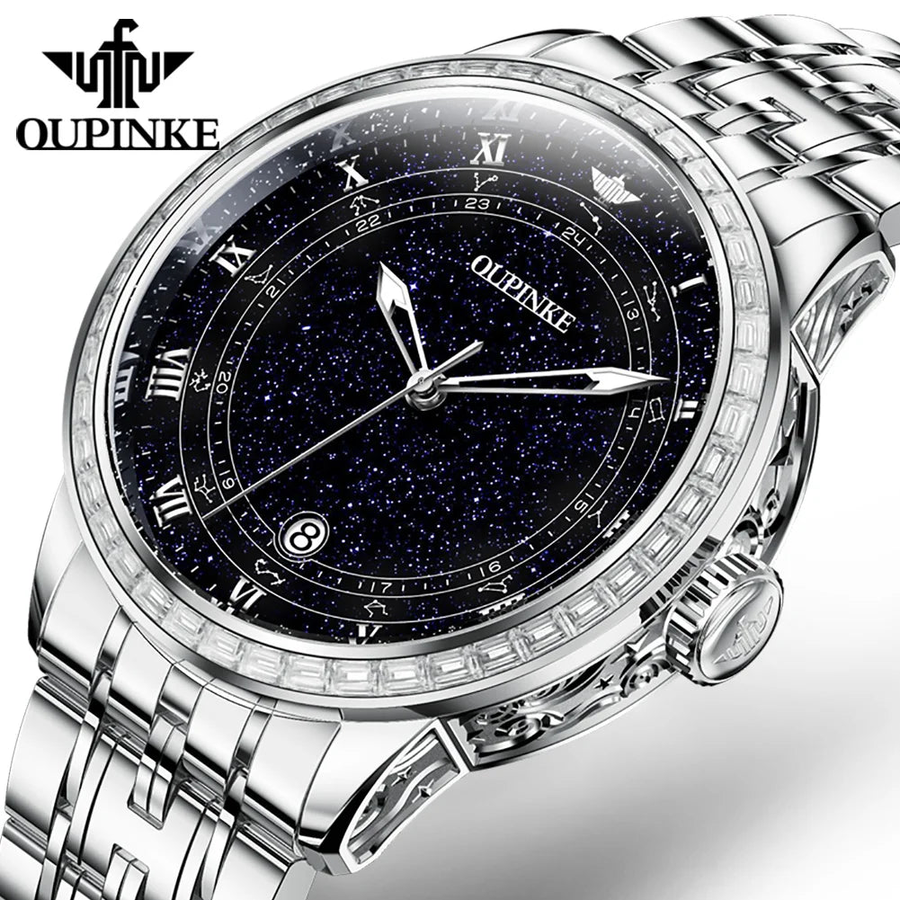 OUPINKE 3203 OEM Men Watches Luminous Luxury Waterproof Custom Watch Tourbillon Automatic Mechanical Watch