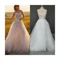10694#Gorgeous Sweetheart A-Line Bohemian Lace Wedding Dress Appliques Tulle With Cape Backless Corset Bridal Gown Sweep Train
