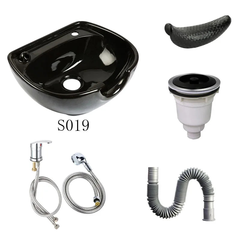 Modern Luxury YTS Model 019 Ceramic Sink Shampoo Bowls for Hair Salon Furniture & Equipment
