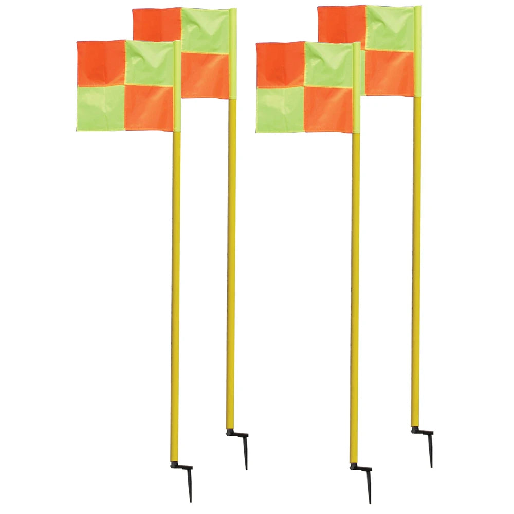 New Product Football Soccer Agility Spring Slalom Training Football Field Campaign with Base Spike Angled Corner Flag
