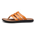 Durable Men's Microfiber Waterproof Outdoor Slip-On Platform Casual Flat Sandals Anti-slip PU Outsole Soft Trendy