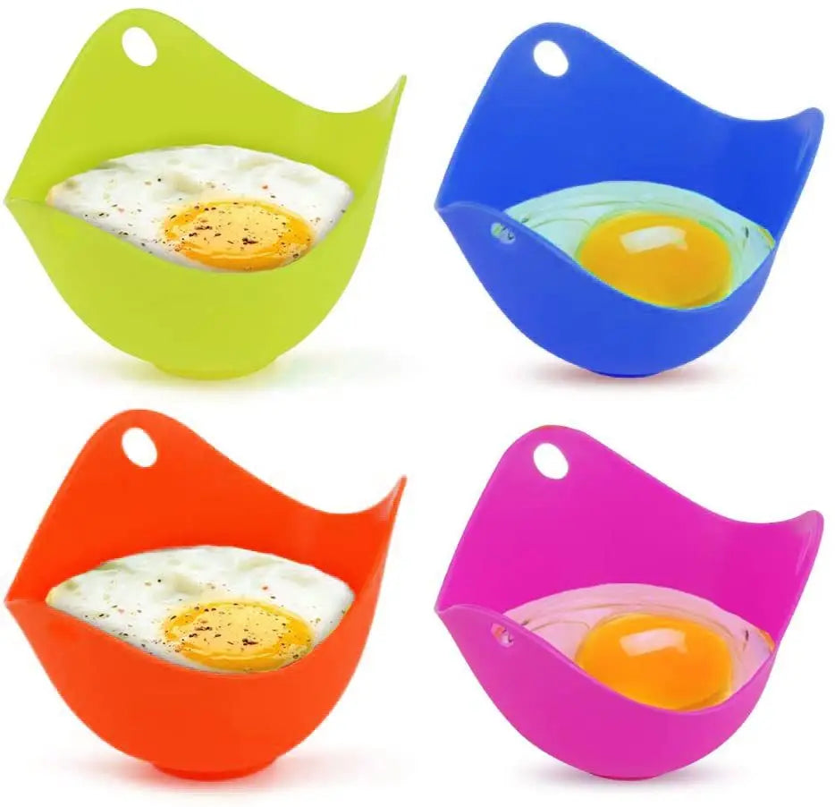 BPA Free Silicone Egg Poacher with Stand Kitchen Cooking Tool Accessory Gadget for Home Use