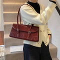 Factory Glossy PU Leather Women Shoulder Bags Designer Underarm Purses and Handbags Ladies Hobo Purses Solid Color Bag