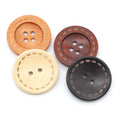 Wholesale Natural Round Laser Engraved 2 Hole 4 Holes Nautral Wooden Button for Shirts Clothing