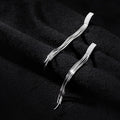 Statement Zircon Rectangle Shape Party Earings Long Tassel 925 Sterling Silver Dangle Drop Earrings Fine Jewelry for Women