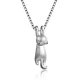 2025 Best Selling Fashion S925 Silver Cute Cat Pendant Necklace Jewelry for Women