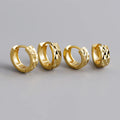 Fashion Silver Jewelry Cute Design S925 Sterling Silver Solid Faceted Hoop Earrings for Women EH1355