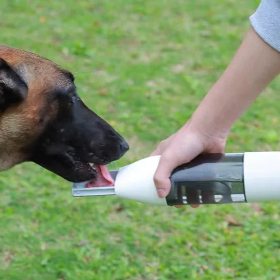 USMILEPET China Supplier ABS Portable Pet Water Dispenser Pull Out Design Puppy Water Bottle with Food Container for Dogs Travel