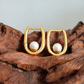 Fashion Temperament Pearl Green Agate tiger Eye Stone Stainless Steel Earrings Wholesale Jewelry MegaBDM