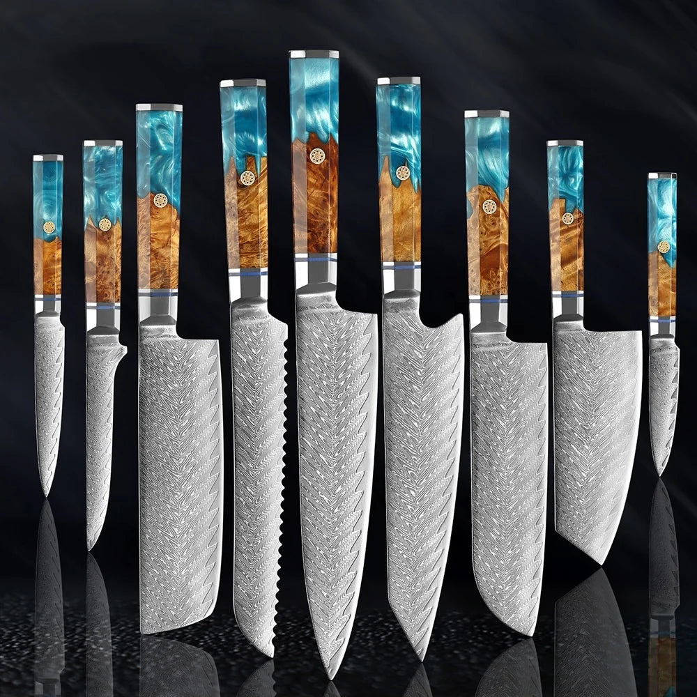 Professional Stainless Steel Vg10 Japan Kitchen Knives Yanagiba Sushi Sashimi Chef Knife Set
