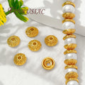 18K Gold Plated Round Bead CapsBracelets AccessoriesDIY Beads Cap for Jewelry Spacer Beads FindingsJewelry Making Supplies
