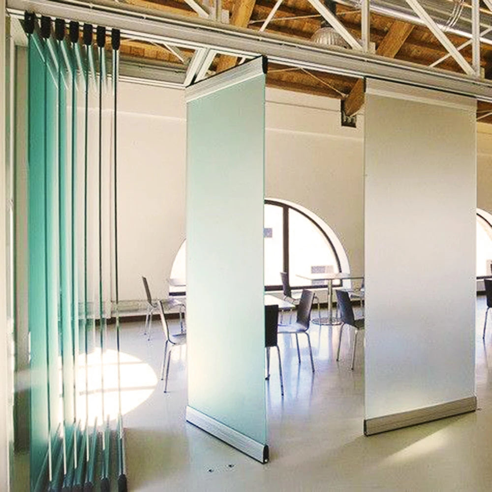 Movable Aluminum Frame Soundproof Office Wall Tempered Glass Partition for Conference Room