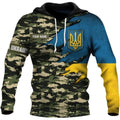Fitspi Wholesale Custom Country Ukraine Camouflage 3d All Over Printed Hoodie Pullover Sweatshirt