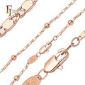 3.5mm FJ Fallon Fashion Jewelry Beads Snail Link Chain Plated in Rose Gold Brass Based