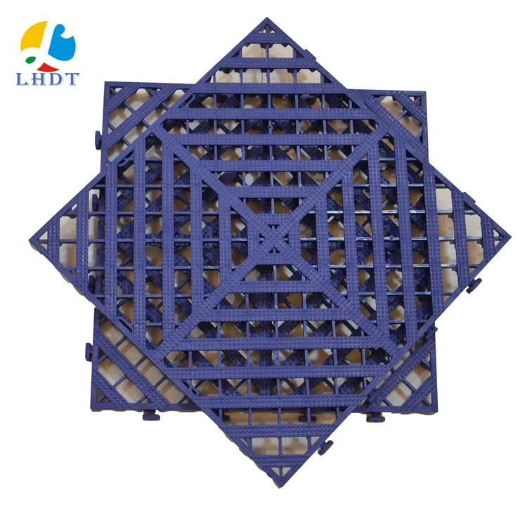 Modern 400 X 400mm PP Interlocking Decking Tile for Indoor Use Anti-Slip Flooring for Garage Hotel Carwash 3D Model Design