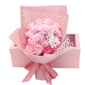 19PCS Roses Soap 2021 Mother'S Day Gift Artificial Flower Bouquet for Valentines Day Gift Artificial Rose Soap Bouquet Gift Box
