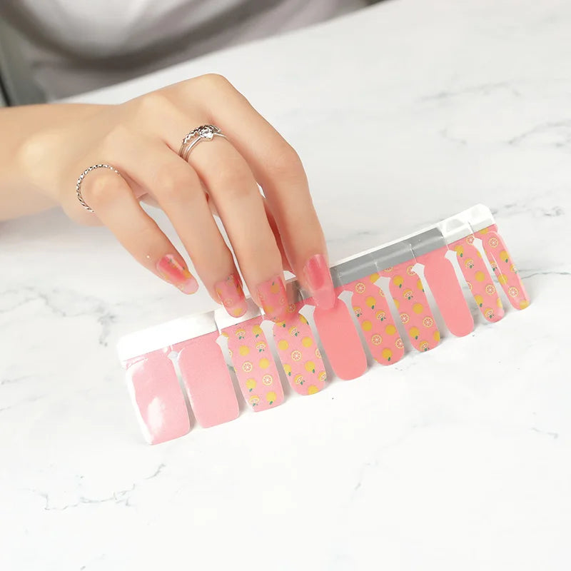 Glitter Nail Stickers  Full Cover Nail Polish Sticker DIY Self-Adhesive Nail Art Decoration