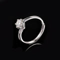 Wholesale Price Personal Customize Round Cut D Color VVS Moissanite S925 Sterling Silver Solitaire Engagement Ring Wedding Rings